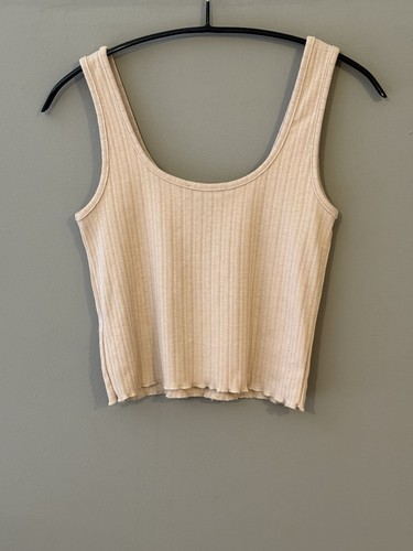 Primark beige pink ribbed - primark, crop