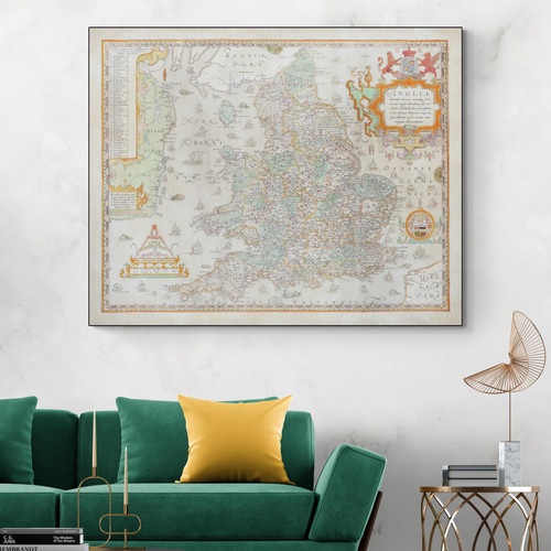 1579 saxton map england - map,
