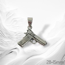Solid 925 Sterling Silver Gun