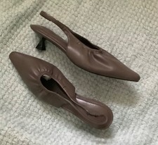 Next Brown Ruched Kitten Heel