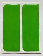 Green Zero Emissions - Electric Vehicle Number Plate Stickers - DOMED GEL