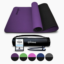 ENFORME® 6MM Dual Layer TPE Yoga Mat With Carry Bag and Strap for Yoga & Pilates