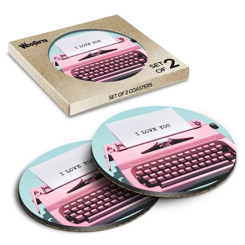 Round mdf coaster pink vintage - round,