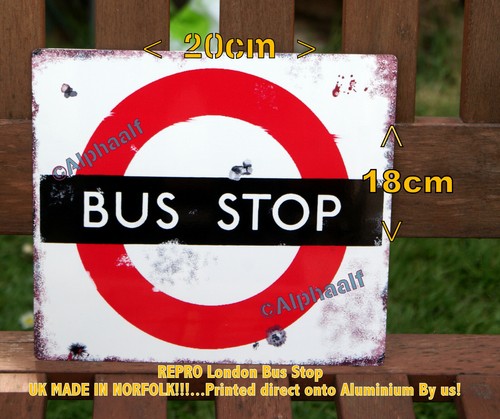 London bus stop sign repro - london,