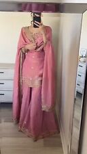 Women Wear Bollywood Party Kurta Sharara Dupatta Set Salwar Suit Kameez For Eid