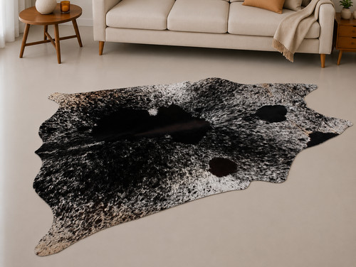 Genuine brown white cowhide - genuine,
