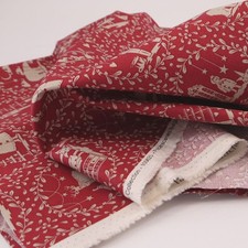 MERRY LITTLE CHRISTMAS- PAPER SCENES BURGUNDY- BY TILDA- 100% COTTON