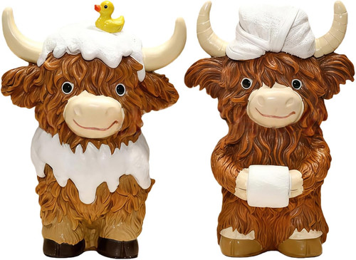 2pcs highland cow - cow, ornaments