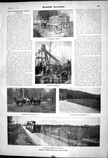 Old 1903 Scientific American Rock-Crusher Road Making Machine Hayward 20th