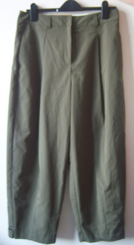 Ladies khaki cargo trousers - khaki,