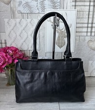 Jobis Black Leather Handbag Over Shoulder Bag
