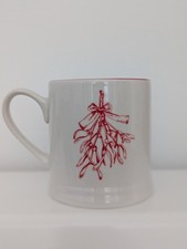 TKMAXX HOMESENSE Christmas Mistletoe Mug White/Red Ceramic