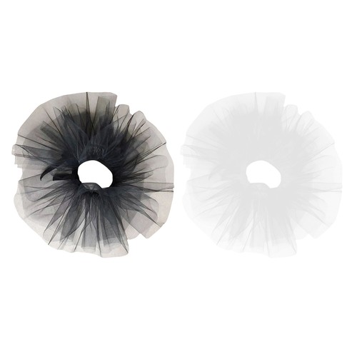 Tulle ruffled neck false - tulle,