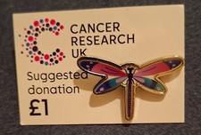Charity pin badge dragonfly