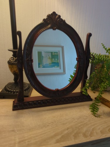 Vintage oval toilet mirror - oval,