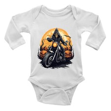 Skeleton Biker Baby Grow Vest