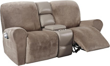 Velvet Stretch Recliner Couch