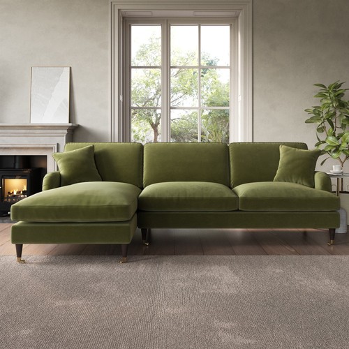 Green velvet shaped - green, l