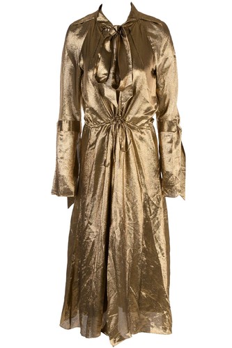 Roland mouret gold silk maxi - mouret,