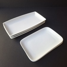 5x White Ceramic Serving