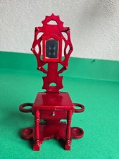 doll house furniture mahogany hall stand with mirror  1.12th