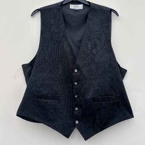 Vintage black waistcoat - black,