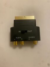 Hama 44059 21 pin Scart to Phono 3 x RCA and S-Video SVHS Adapter gold plated