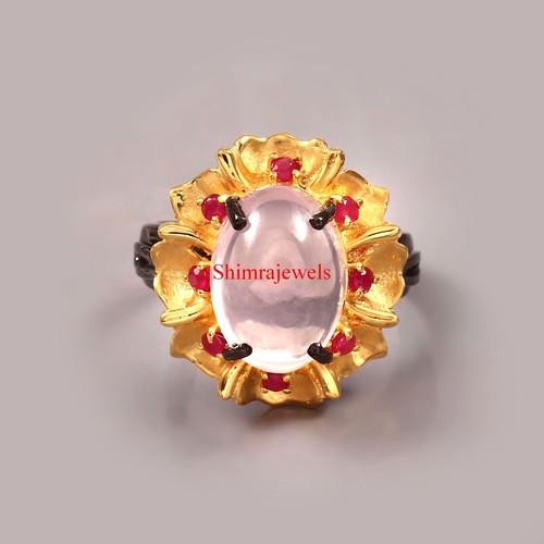 Natural rose quartz - rose, heated