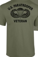 82nd Airborne Army Paratrooper Veteran Jump Wings T shirt Tee