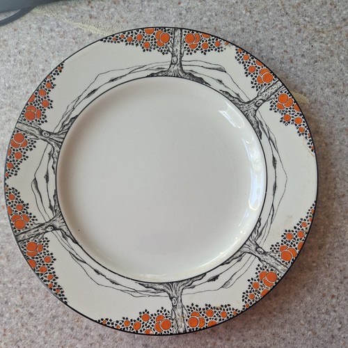 Art deco crown ducal - art, orange