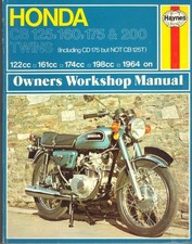 HONDA CB175,CD175,CB200,CB125,CB160 TWINS HAYNES WORKSHOP MANUAL 1964-1975