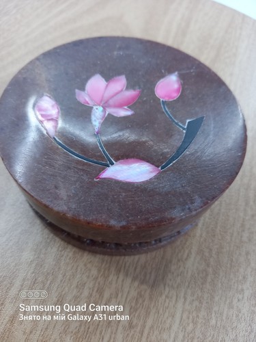 Vintage soapstone trinket - trinket, box