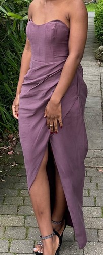 Asos design purple strapless - design-,
