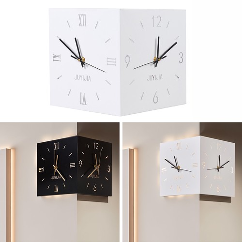 Corner clock double sided - clock,