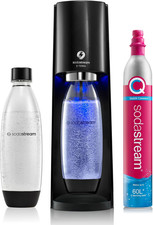 Sodastream - Electric Terra Sparkling Water Maker, 3 Settings Free Bottle, Black