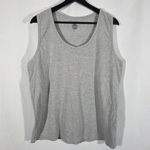 Boohooman grey ribbed - tank, top
