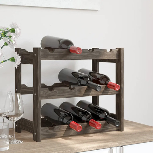 Wine rack grey - wine, solid
