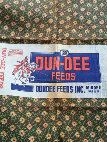 Vintage full feedsack fabric - vintage,