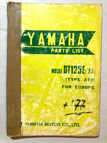 Spare parts catalog booklet - parts,