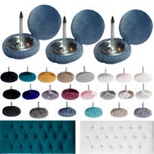 Fabric Covered Buttons DIY Nail Back Button Upholstery Headboards Sofas 30L/18mm