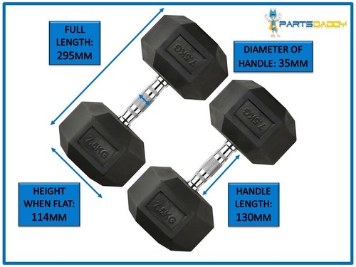 Hex dumbbells set pair - hex, ergo