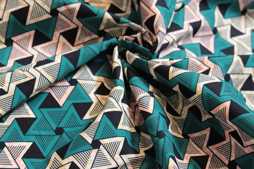 Green ethnic print ankara - green,
