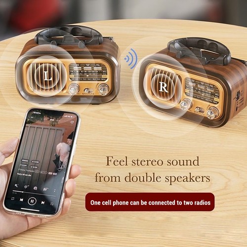 Vintage bluetooth radio with - vintage,