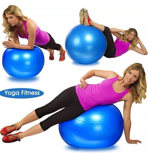 Yoga gym ball 75cm blue - gym,