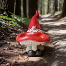 Large garden gnome - gnome, red