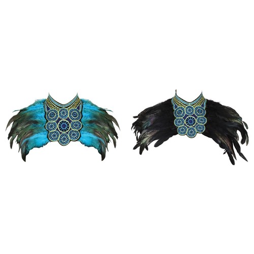Artificial feather shrug shawl - artificial,