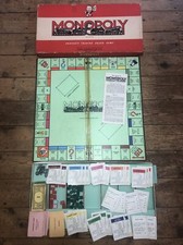 Vintage Monopoly 50’s Wooden