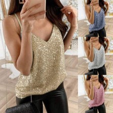 Tank Top for Women Sexy Chain Lace-up Low Cut V Neck Camisole Vest Top Plunge Sl