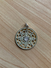 Thomas Sabo Sterling Sterling silver necklace round pendant milky stone centre