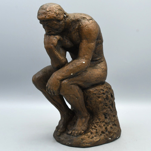 Vintage the thinker statue - thinker,